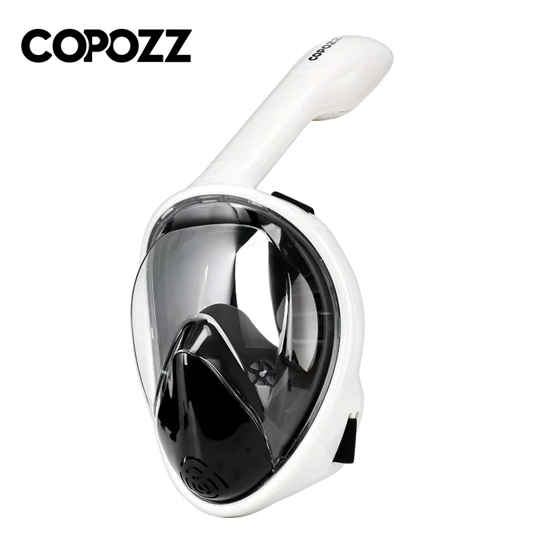 COPOZZ Scuba Underwater Hunting Diving Mask Anti Fog Snorkel Mask Breathing for Gopro Camera Men Women Full Face Mask Adult