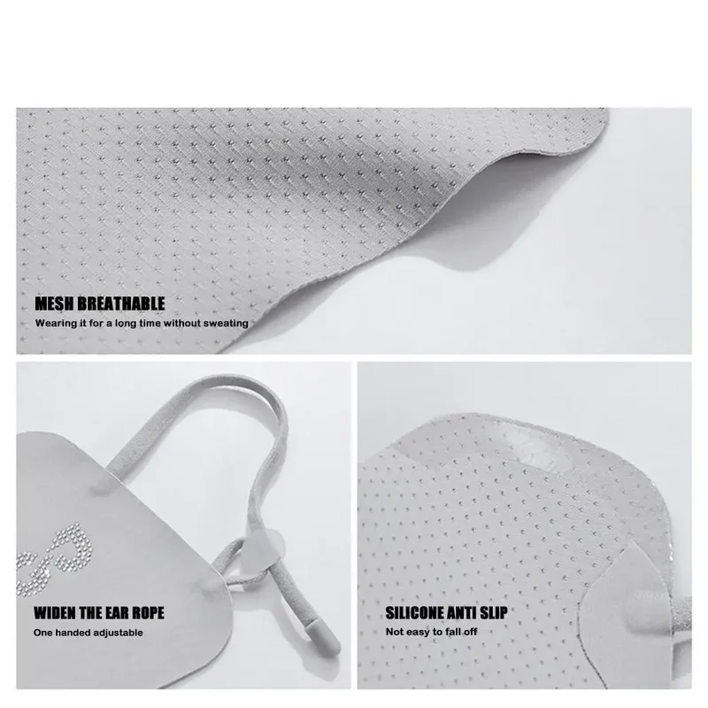 Summer Ice Silk Sun Protection Mask UPF50+ Breathable Women Face Mask Canthus Protection Half Face Face Shield for Golf Sports