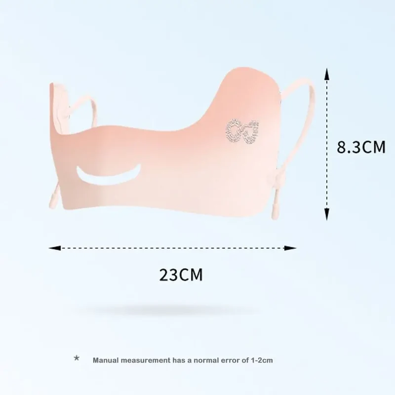Summer Ice Silk Sun Protection Mask UPF50+ Breathable Women Face Mask Canthus Protection Half Face Face Shield for Golf Sports