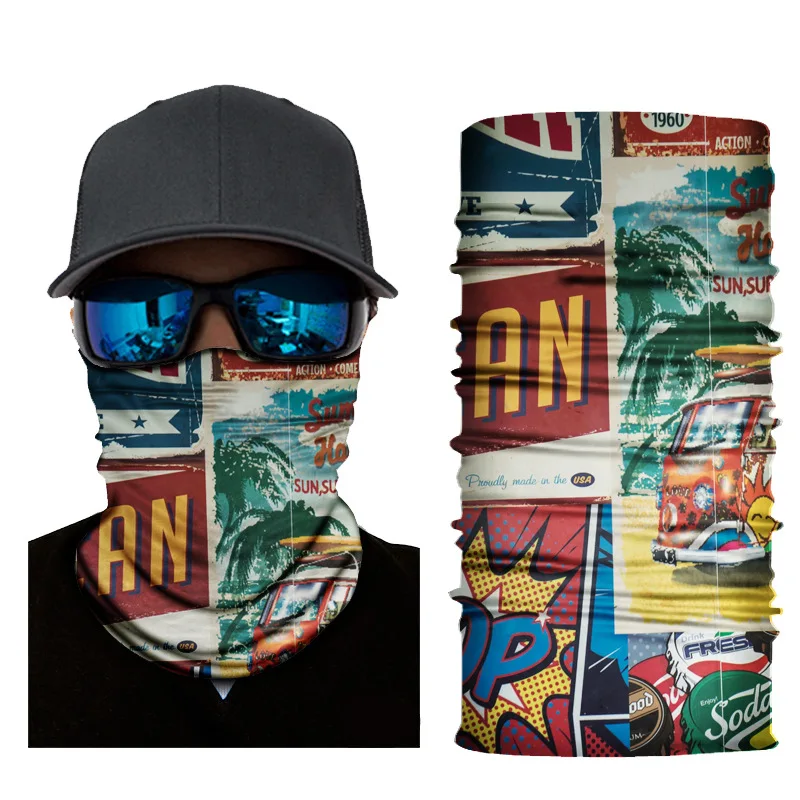 UV Protection Face Mask Neck Gaiter Windproof Scarf Sunscreen Breathable Bandana Balaclava for Sport Outdoor Running Motorcycle