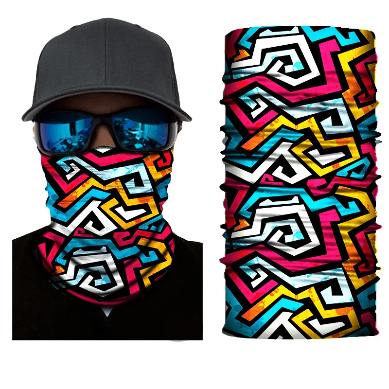 UV Protection Face Mask Neck Gaiter Windproof Scarf Sunscreen Breathable Bandana Balaclava for Sport Outdoor Running Motorcycle