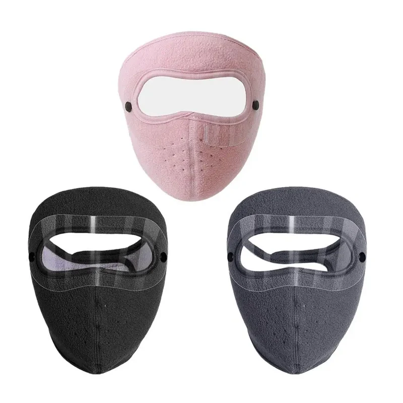 Winter Windproof Mask Thickened Warm Fleece Breathable Motorcycle Cycling Face Mask Bike Riding Sportmask Cover Goggles