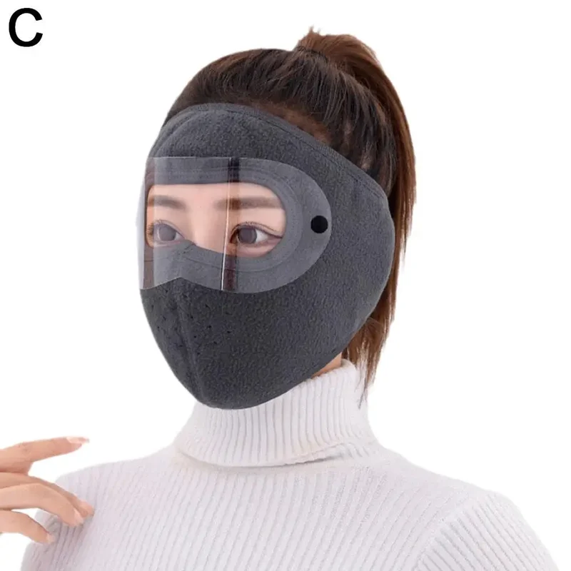 Winter Windproof Mask Thickened Warm Fleece Breathable Motorcycle Cycling Face Mask Bike Riding Sportmask Cover Goggles