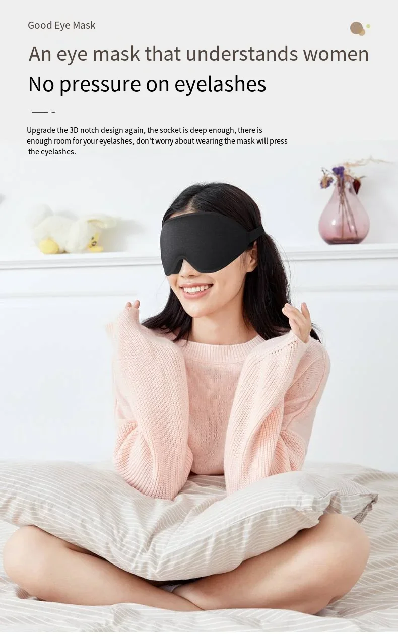 3D Sleep Mask Blindfold Sleeping Aid Eye Mask Soft Memory Foam Face Mask Eyeshade 99% Blockout Light Slaapmasker Eye Cover Patch