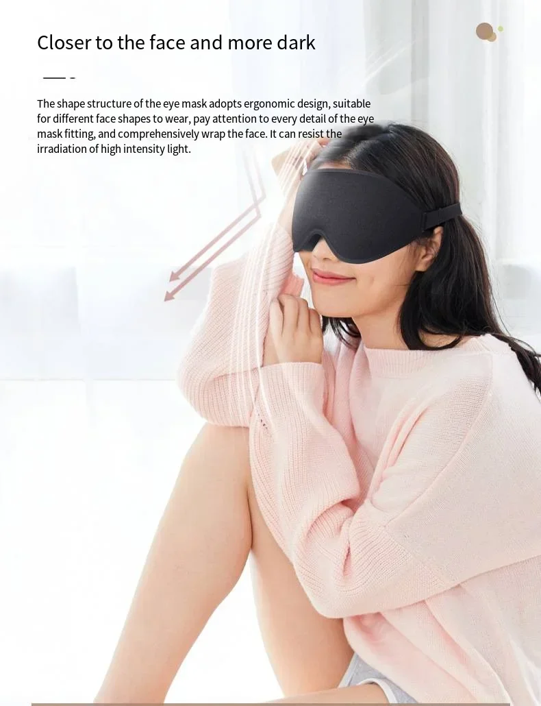 3D Sleep Mask Blindfold Sleeping Aid Eye Mask Soft Memory Foam Face Mask Eyeshade 99% Blockout Light Slaapmasker Eye Cover Patch