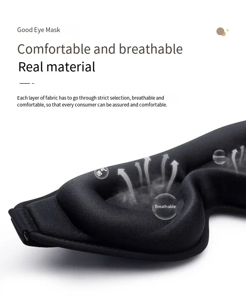 3D Sleep Mask Blindfold Sleeping Aid Eye Mask Soft Memory Foam Face Mask Eyeshade 99% Blockout Light Slaapmasker Eye Cover Patch