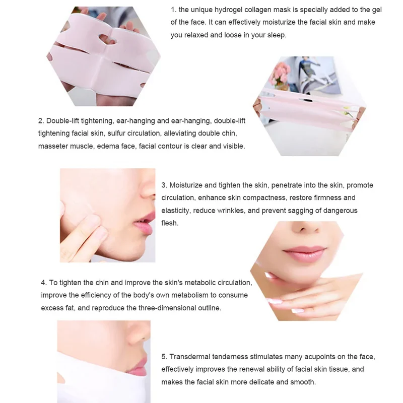 V-Line Face Mask Firming V-Shape Facial Mask Lift Tightening the Skin Moisturizing Treatmen For Face Slim Slimming Tools 1-10Pcs