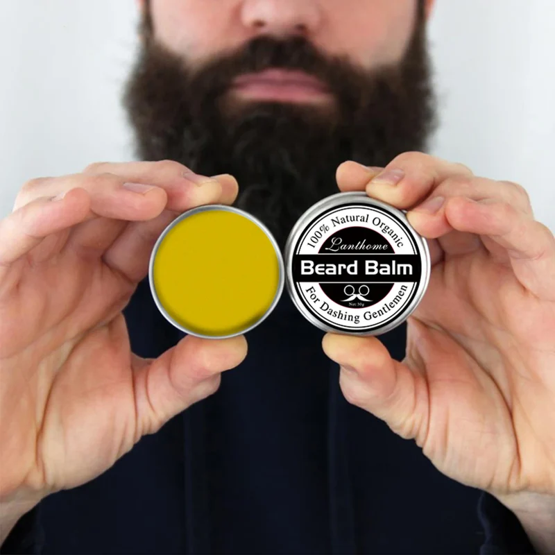 30g Beard Balm Conditioner Oil Improves Beard Softness Manageability Hair Growth Treatment Men Beard Wax Beauty Care