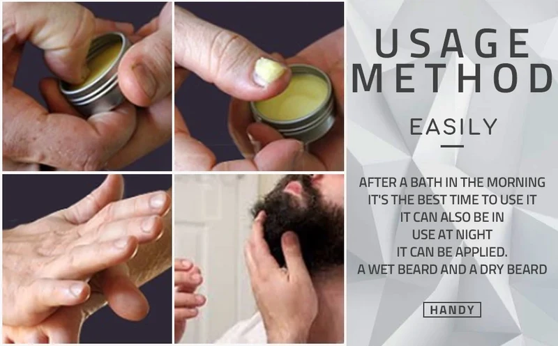 30g Beard Balm Conditioner Oil Improves Beard Softness Manageability Hair Growth Treatment Men Beard Wax Beauty Care