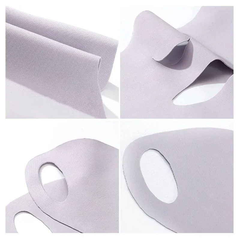 Women Men Sunscreen Mask Outdoor Cycling Face Mask Breathable Reusable Double Layer Ice Silk Masks Anti-UV Sun