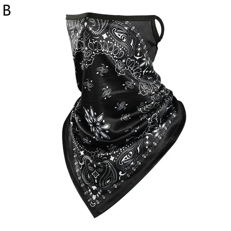 Motorcycle Cycling Face Mask for Men Neck Gaiter Scarf Skull Cap Sun Protection Cover Running Balaclava Bandana with Ear Loops