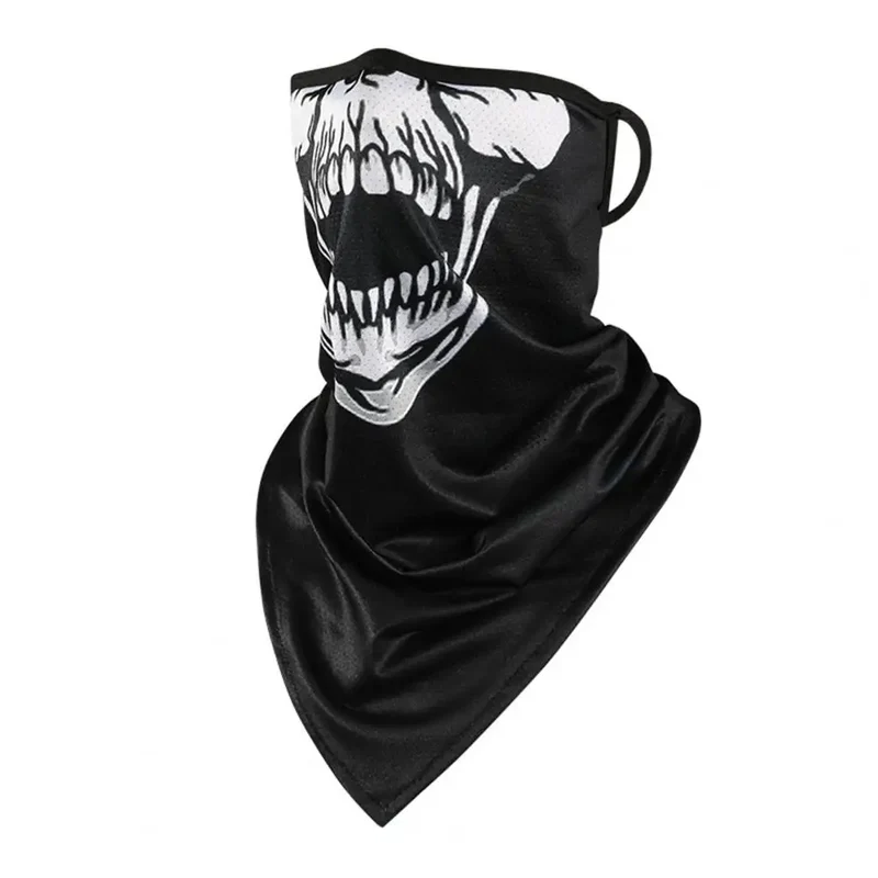 Motorcycle Cycling Face Mask for Men Neck Gaiter Scarf Skull Cap Sun Protection Cover Running Balaclava Bandana with Ear Loops