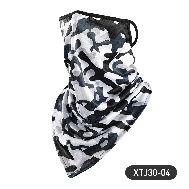 Motorcycle Cycling Face Mask for Men Neck Gaiter Scarf Skull Cap Sun Protection Cover Running Balaclava Bandana with Ear Loops