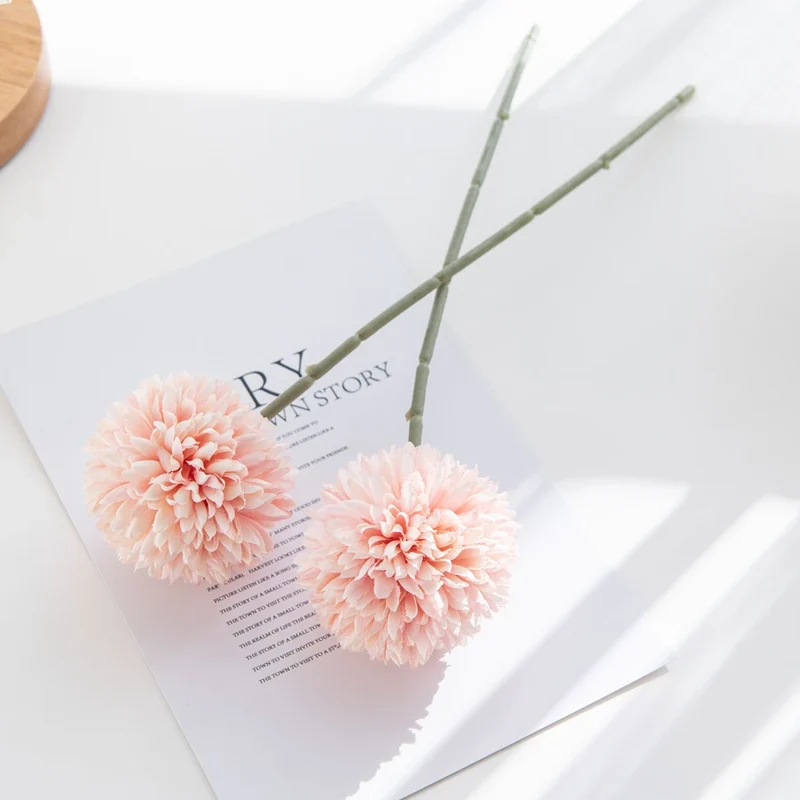3/5PCS Silk Hydrangea Pompon Home Decor Scrapbooking Wedding Festival Wreath Bridal Accessories Clearance Artificial Flowers Diy