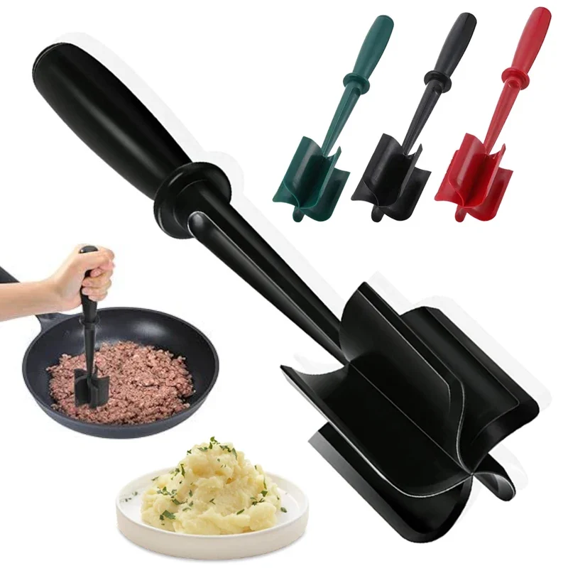 New Household Kitchen Meat Chopper Handheld Meat Grinder Mixing, Grinding and Pounding Spatula Meat Mashing Machine Kitchen Tool