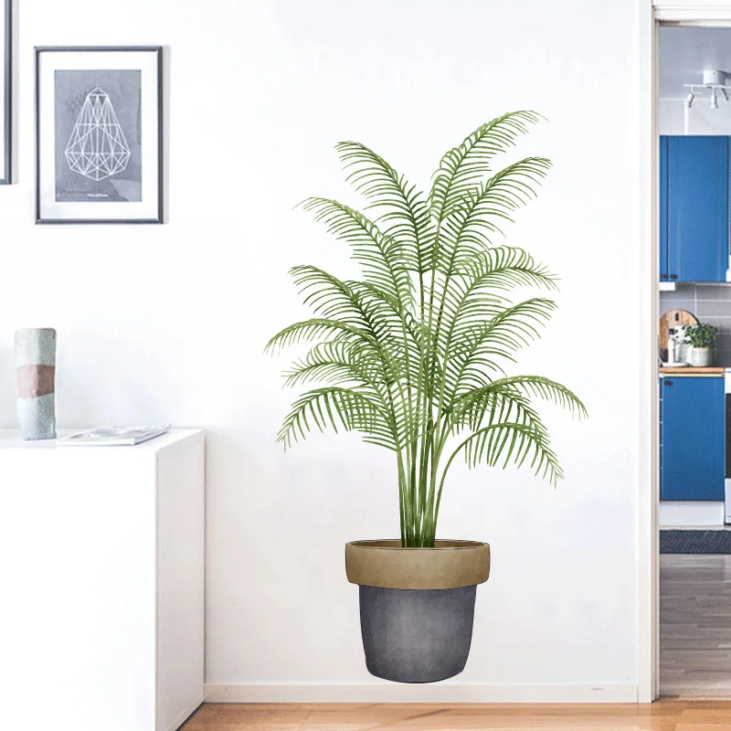 16 Styles Large Tropical Green Plants Wall Stickers Palm Leaves PVC Living Room Art Vinyl Poster Wallpaper Home Decoration Mural