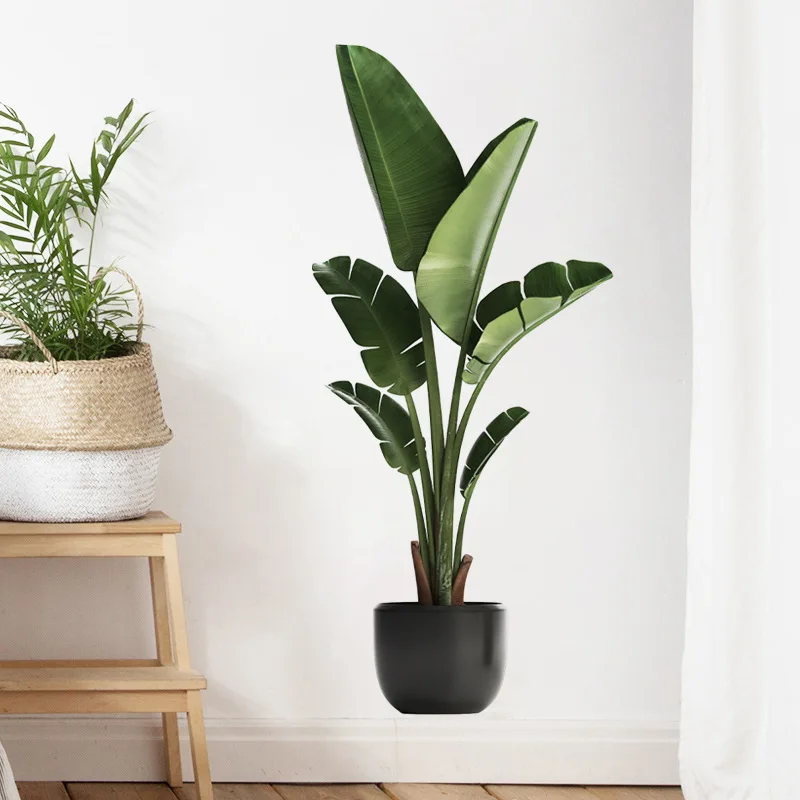 16 Styles Large Tropical Green Plants Wall Stickers Palm Leaves PVC Living Room Art Vinyl Poster Wallpaper Home Decoration Mural