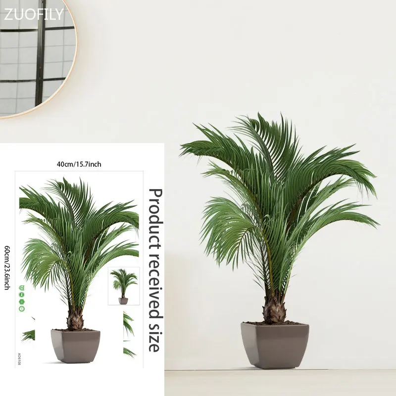 16 Styles Large Tropical Green Plants Wall Stickers Palm Leaves PVC Living Room Art Vinyl Poster Wallpaper Home Decoration Mural