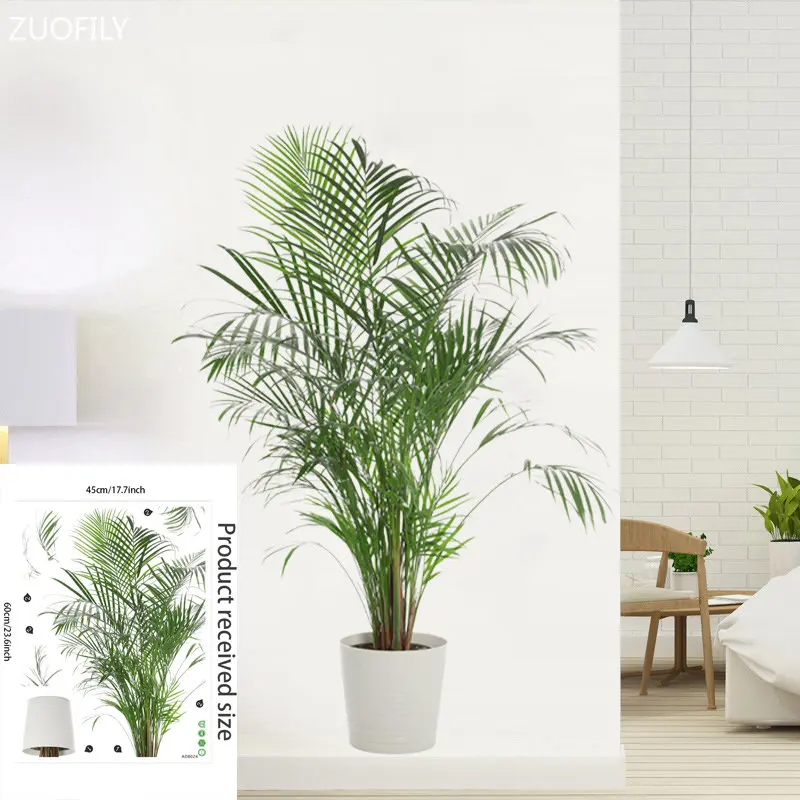 16 Styles Large Tropical Green Plants Wall Stickers Palm Leaves PVC Living Room Art Vinyl Poster Wallpaper Home Decoration Mural