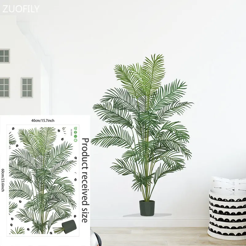 16 Styles Large Tropical Green Plants Wall Stickers Palm Leaves PVC Living Room Art Vinyl Poster Wallpaper Home Decoration Mural