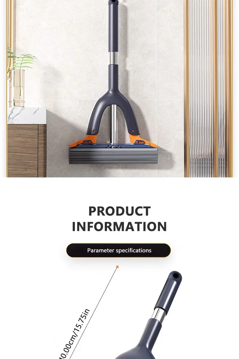 Mini Mop Self Squeeze Mop Powerful Folding Household Clean Tools No Hand Wash Strong Absorbent Mop for Bathroom Kitchen Desktop