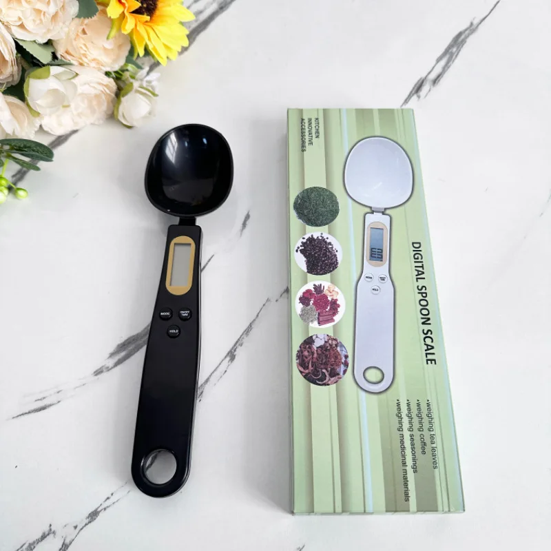 Weighing Spoon Scale Home Kitchen Tools Electronic Measuring Coffee Food Flour Powder Baking LCD Digital Measurement Adjustable