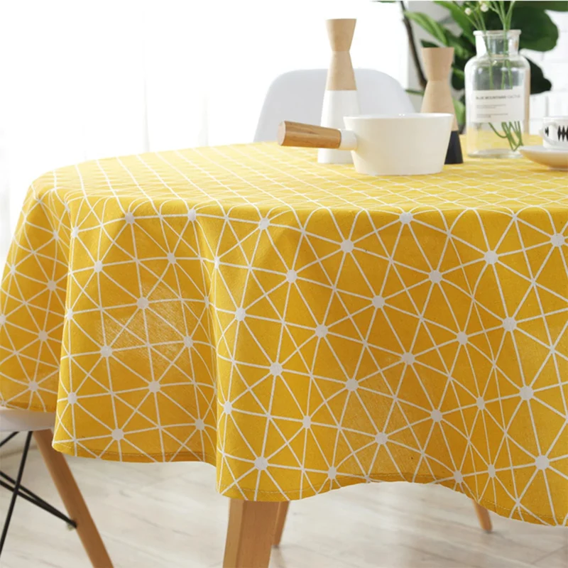 Round Tablecloth Washable Table Cloth Decorative Table Cover for Wedding Holiday Christmas Party Picnic Dining Room Table Covers