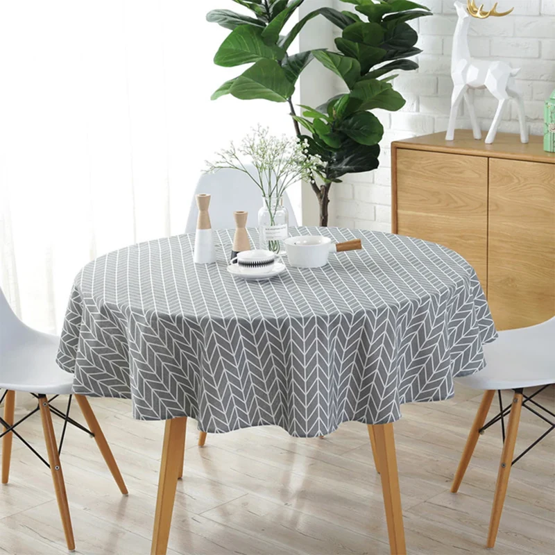 Round Tablecloth Washable Table Cloth Decorative Table Cover for Wedding Holiday Christmas Party Picnic Dining Room Table Covers