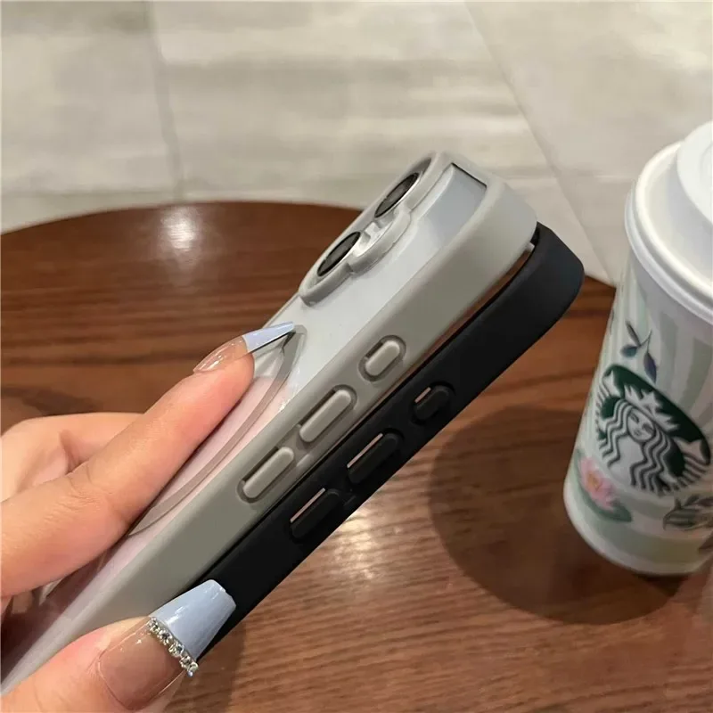 for Magsafe Transparent Case For iPhone 17 16 15 14 13 12 11 Pro Max 16 Plus Air Magnetic Wireless Charge Bumper Cover Cases