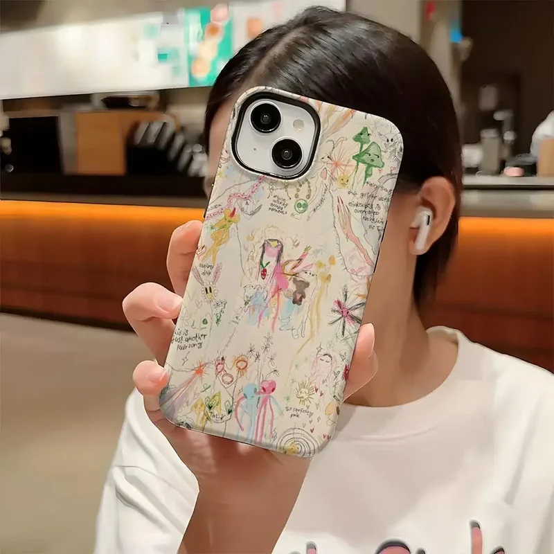Bladee 333 Spiderr Phone Case For Iphone 16 Pro Max 15 13 14 12 11 14 Pro Max 15 Pro Max Two-in-one Cover