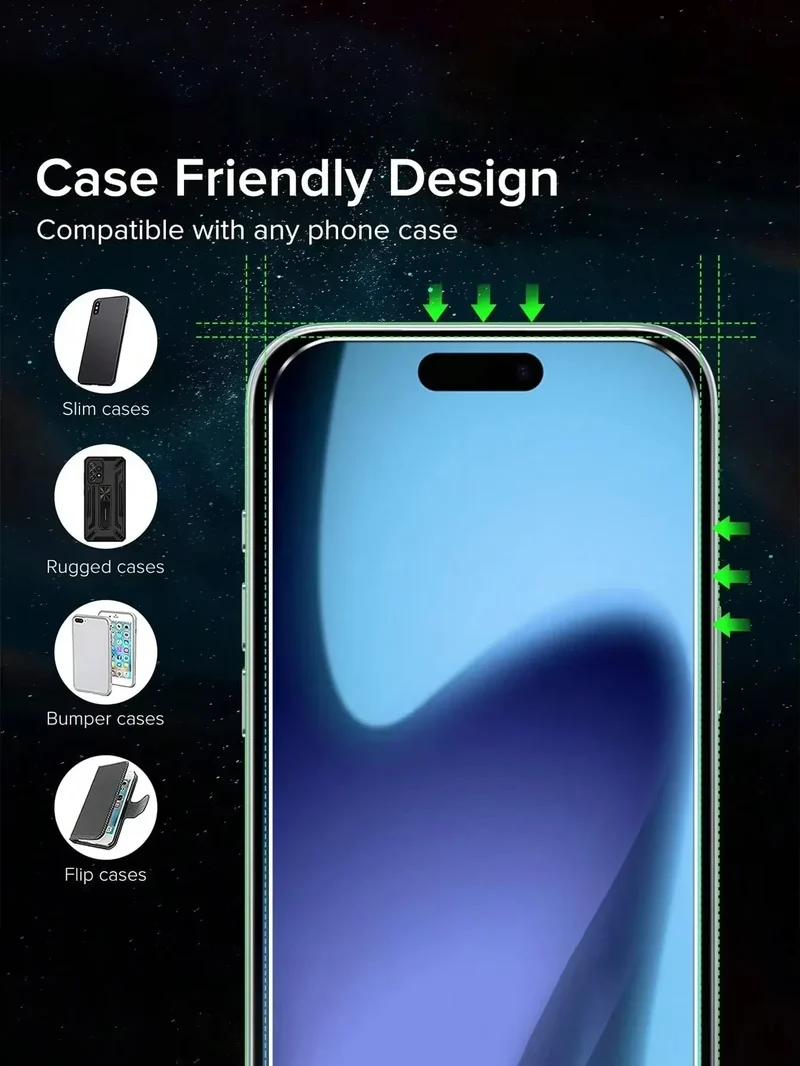 5pcs Tempered Glass For iphone 17 Pro Max Air 16 16e 15 14 13 12 11 6 7 8 Plus Mini X Xr Xs Max Protective Glass For iPhone 17