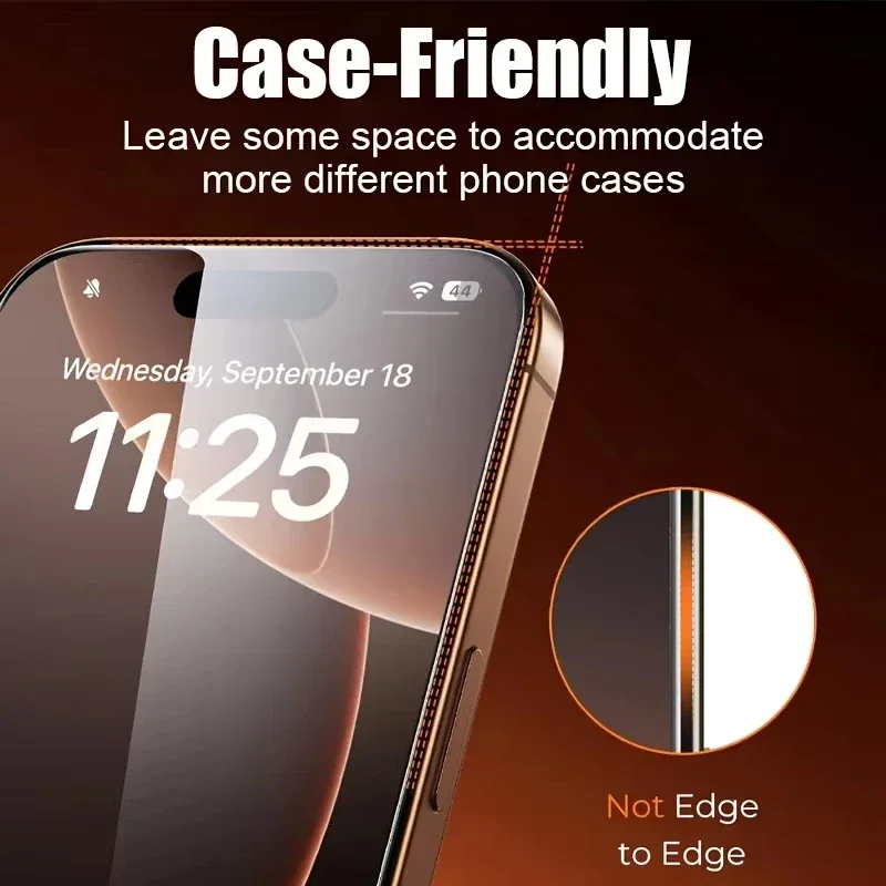 5pcs Tempered Glass For iphone 17 Pro Max Air 16 16e 15 14 13 12 11 6 7 8 Plus Mini X Xr Xs Max Protective Glass For iPhone 17