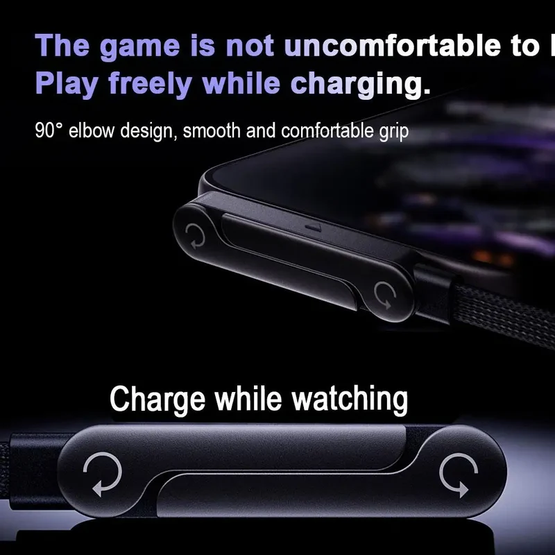 240W Fast Charging Phone Holder Data Fast Charging Cable Phone Tablet Built in Foldable KickStand Holder 2-in-1 Type-C To C