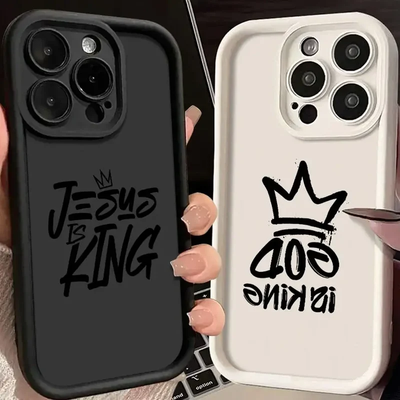 J-Jesus Is King Phone Cover Case for iPhone 17 Pro Max 16 Air 12 Pro 14 13 11 15 Plus 17Pro