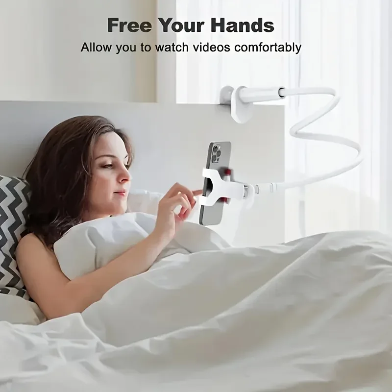 360Rotating Phone Holder Adjustable Long Arm Bed Desk Mount Cellphone Stand 10in Multifunctional Lazy Bracket Strong Grip