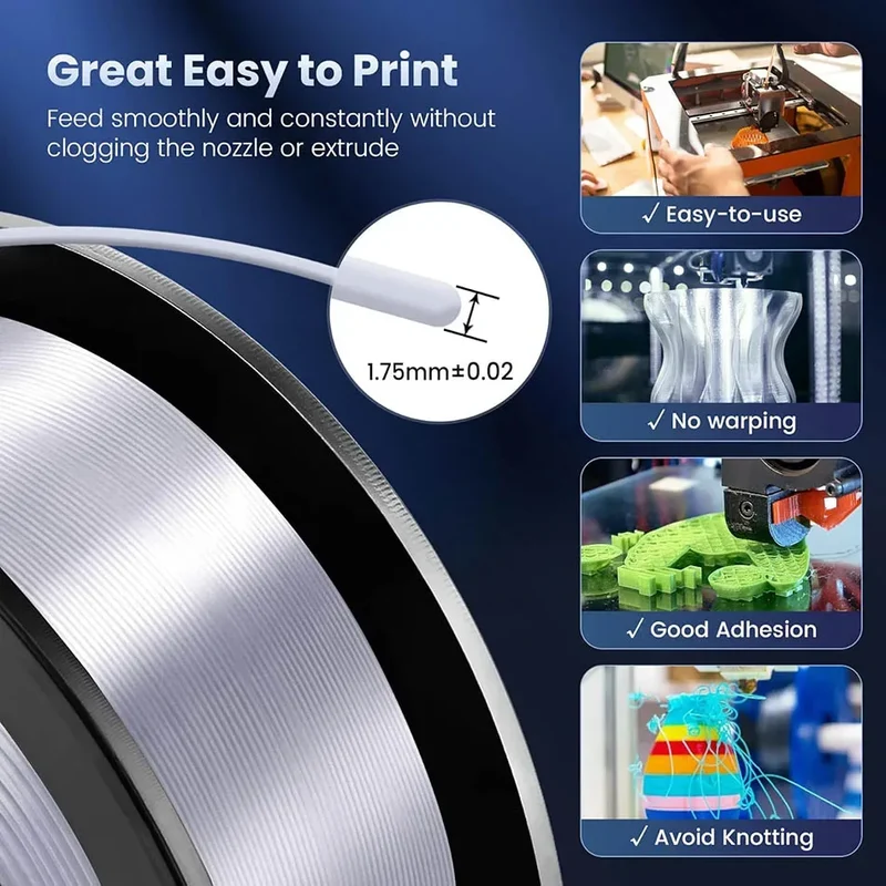 JAYO PLA/PLA META/PETG/SILK/PLA+/Wood/ ABS/Marble 3D Printer Filament 1.75mm 5KG 3D Printing Materials for 3D Printer&3D Pen