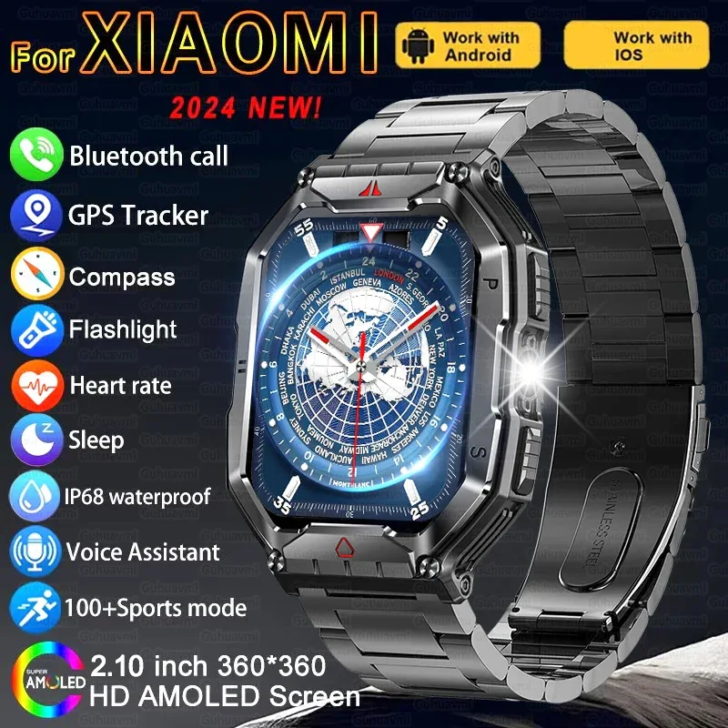 2025 New Men's Smart Watch 360 * 360 HD Touch Screen Sports Waterproof Smartwatch Health Monitoring Bluetooth Call Smart Watches