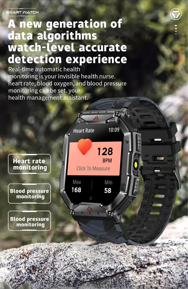 2025 New Men's Smart Watch 360 * 360 HD Touch Screen Sports Waterproof Smartwatch Health Monitoring Bluetooth Call Smart Watches