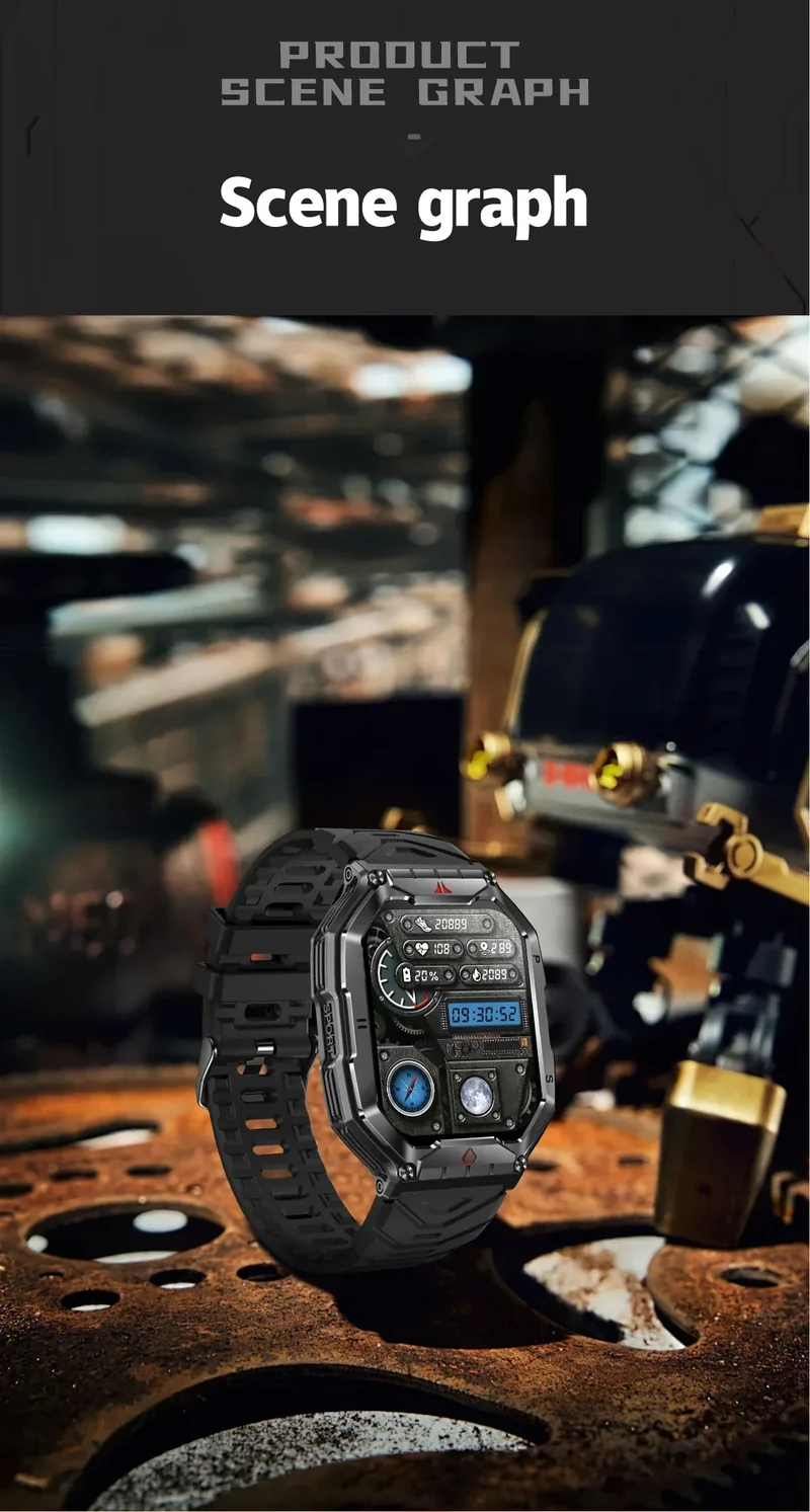 2025 New Men's Smart Watch 360 * 360 HD Touch Screen Sports Waterproof Smartwatch Health Monitoring Bluetooth Call Smart Watches