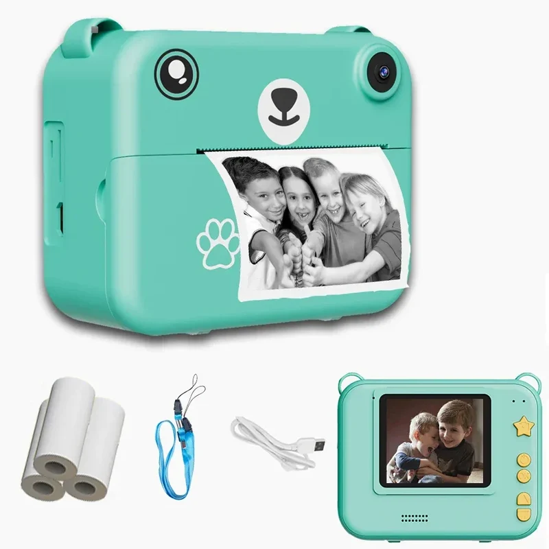 Digital Children Camera Photography Instant Print Photo 1080P HD Video Recorder Mini Thermal Printer Educational Birthday Gifts