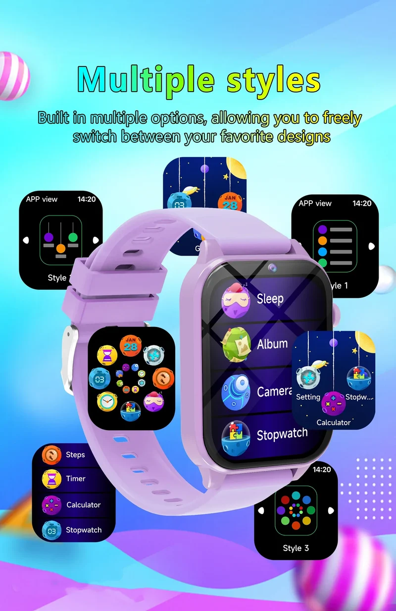 Kids Smartwatch Game Flashlight Toy Waterproof Electronics Touch Screen HD Camera Alarm Children watch Boy Girl Birthday Gift