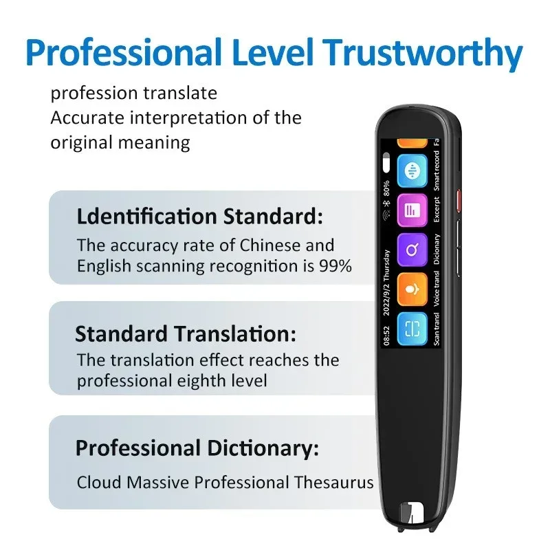 X10 Point Reading Translation Pen 3.76 Inches 142 Language Electronic Voice Scanning Pen Mutual Translation Dictionary Pen