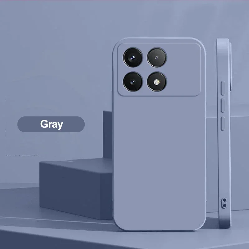 Poco X6 Pro Case Liquid Silicone Phone Case For Xiaomi Poco X6 Pro Poco X 6 X6Pro Pocox6 Pro 5G Shockproof Soft Cover