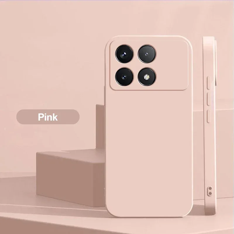 Poco X6 Pro Case Liquid Silicone Phone Case For Xiaomi Poco X6 Pro Poco X 6 X6Pro Pocox6 Pro 5G Shockproof Soft Cover