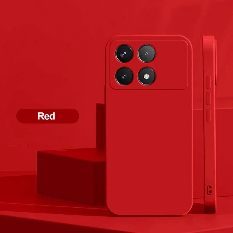 Poco X6 Pro Case Liquid Silicone Phone Case For Xiaomi Poco X6 Pro Poco X 6 X6Pro Pocox6 Pro 5G Shockproof Soft Cover