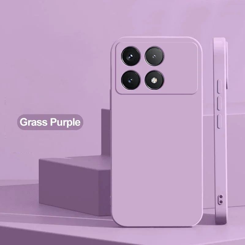 Poco X6 Pro Case Liquid Silicone Phone Case For Xiaomi Poco X6 Pro Poco X 6 X6Pro Pocox6 Pro 5G Shockproof Soft Cover
