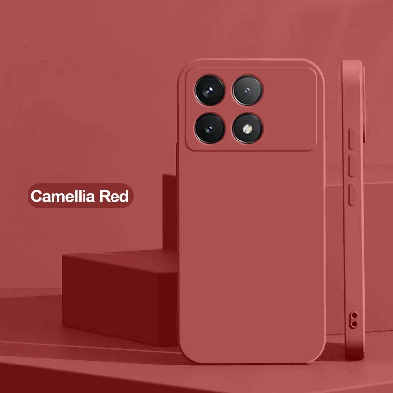 Poco X6 Pro Case Liquid Silicone Phone Case For Xiaomi Poco X6 Pro Poco X 6 X6Pro Pocox6 Pro 5G Shockproof Soft Cover