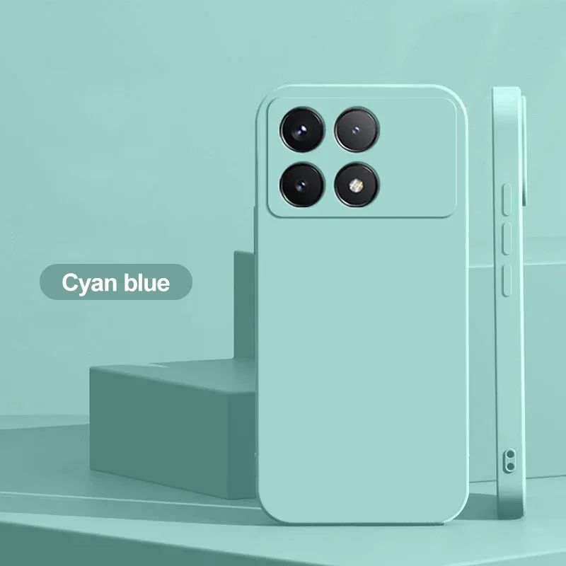 Poco X6 Pro Case Liquid Silicone Phone Case For Xiaomi Poco X6 Pro Poco X 6 X6Pro Pocox6 Pro 5G Shockproof Soft Cover