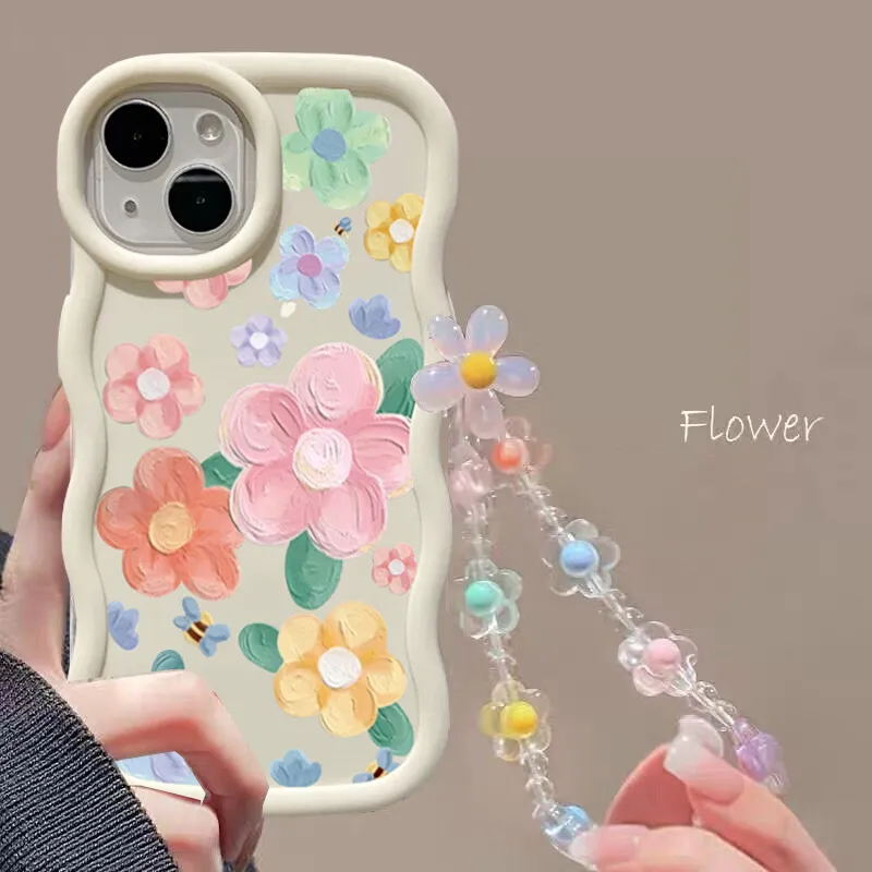 INS Flower Chain Phone Case For Huawei P40 Lite Nova 3i Y70 Honor 90 Lite X8 X6 X9A X7A X8A X7B X8B X9B Soft Silicone Cover