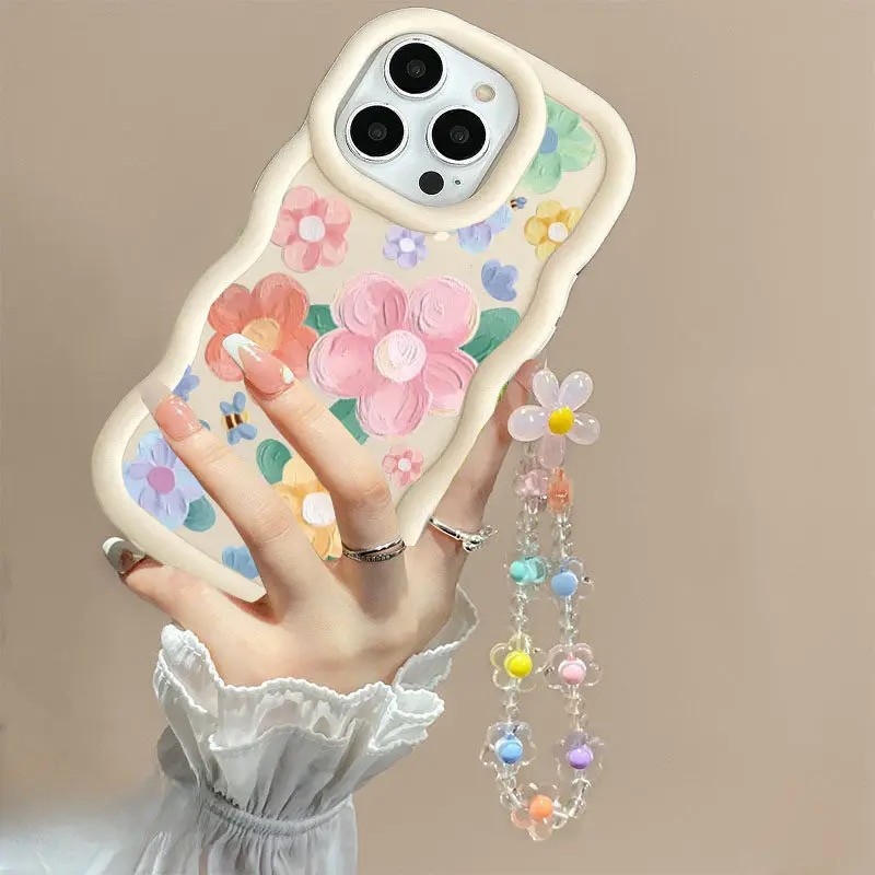 INS Flower Chain Phone Case For Huawei P40 Lite Nova 3i Y70 Honor 90 Lite X8 X6 X9A X7A X8A X7B X8B X9B Soft Silicone Cover